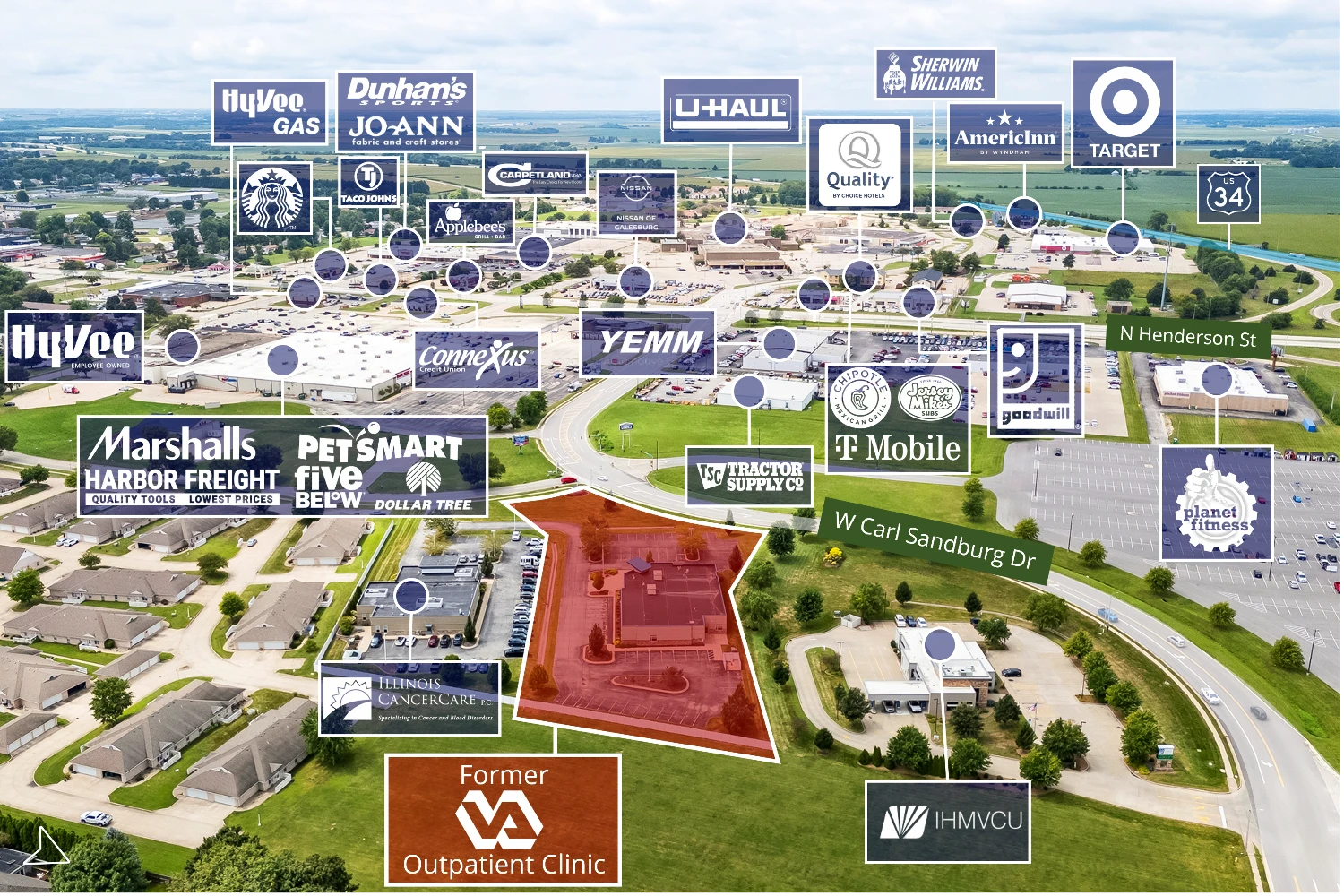 REIT Sale | First Bid Meets Reserve - Former VA Outpatient Clinic | Galesburg, IL
