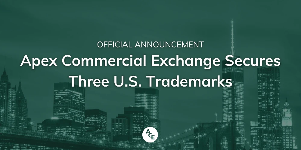 Apex Commercial Exchange Secures Three U.S. Trademarks, Reinforcing Brand Integrity and Platform Identity&nbsp;