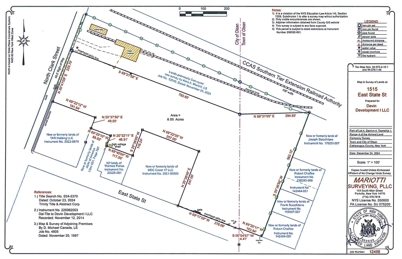 2+/- Acres up to 8+/- Acres w/Rail line access