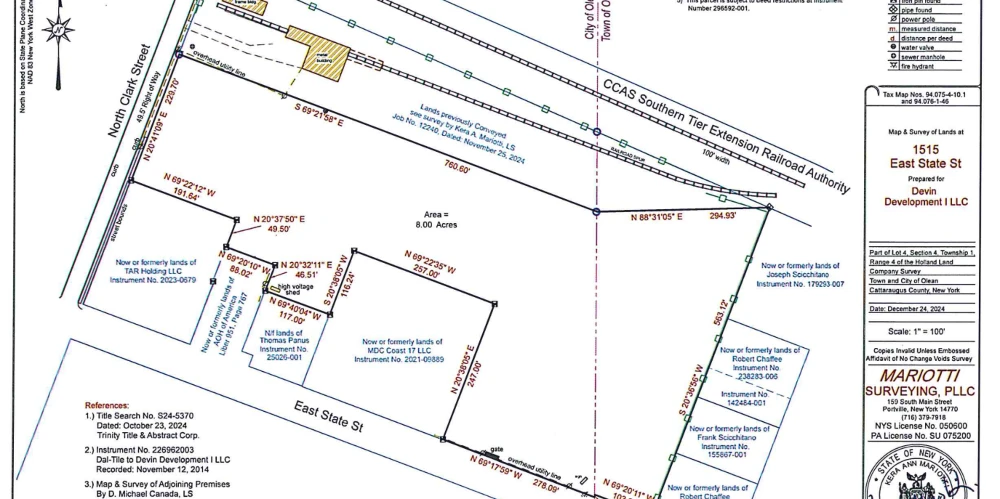 2+/- Acres up to 8+/- Acres w/Rail line access