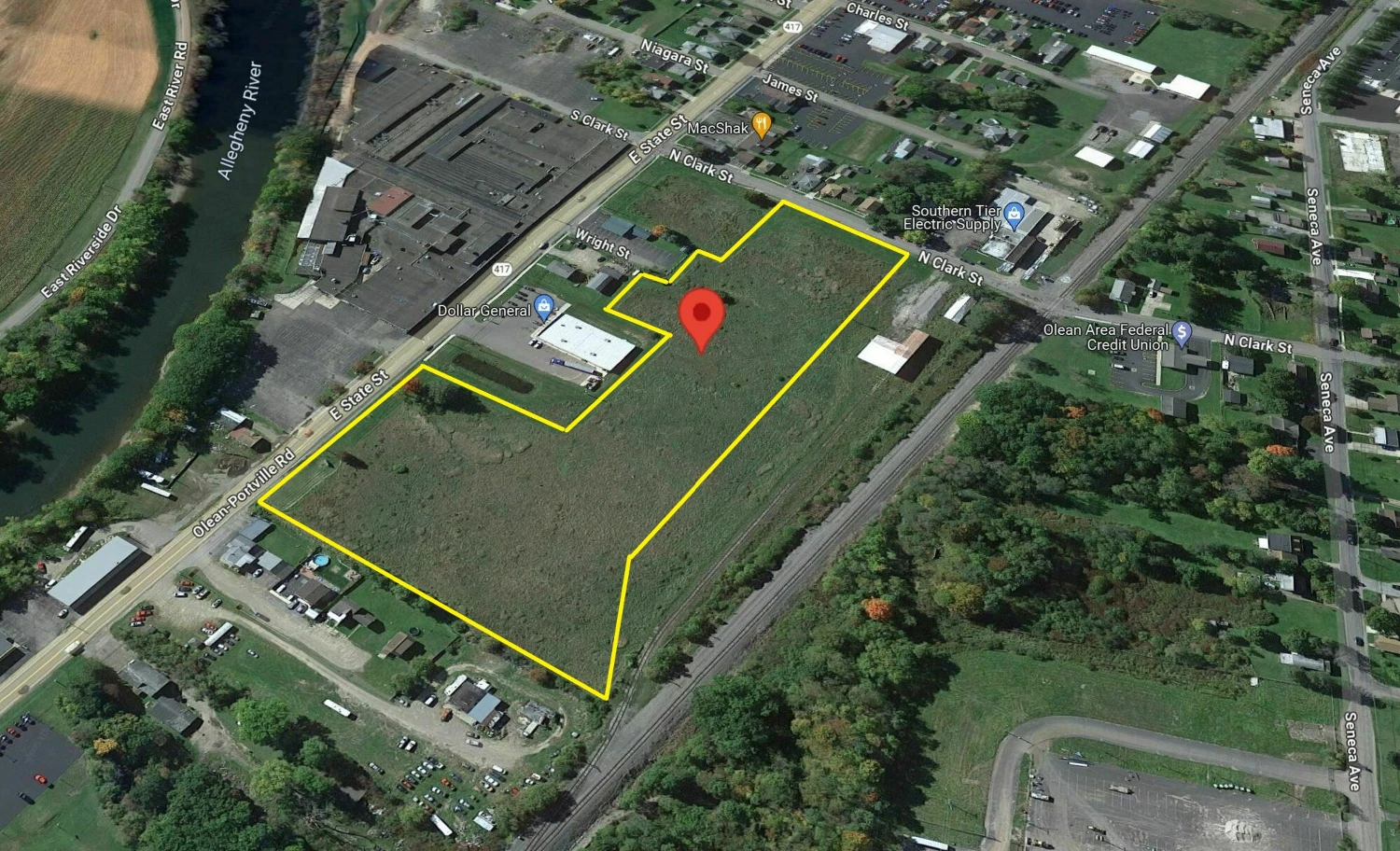 2+/- Acres up to 8+/- Acres w/Rail line access