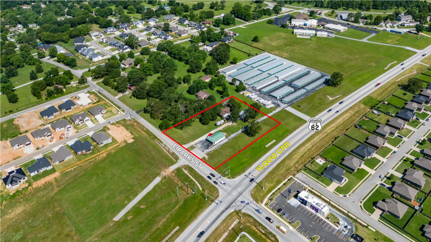 2.13 AC 924 & 930 East Parks Street, Prairie Grove, AR for sale