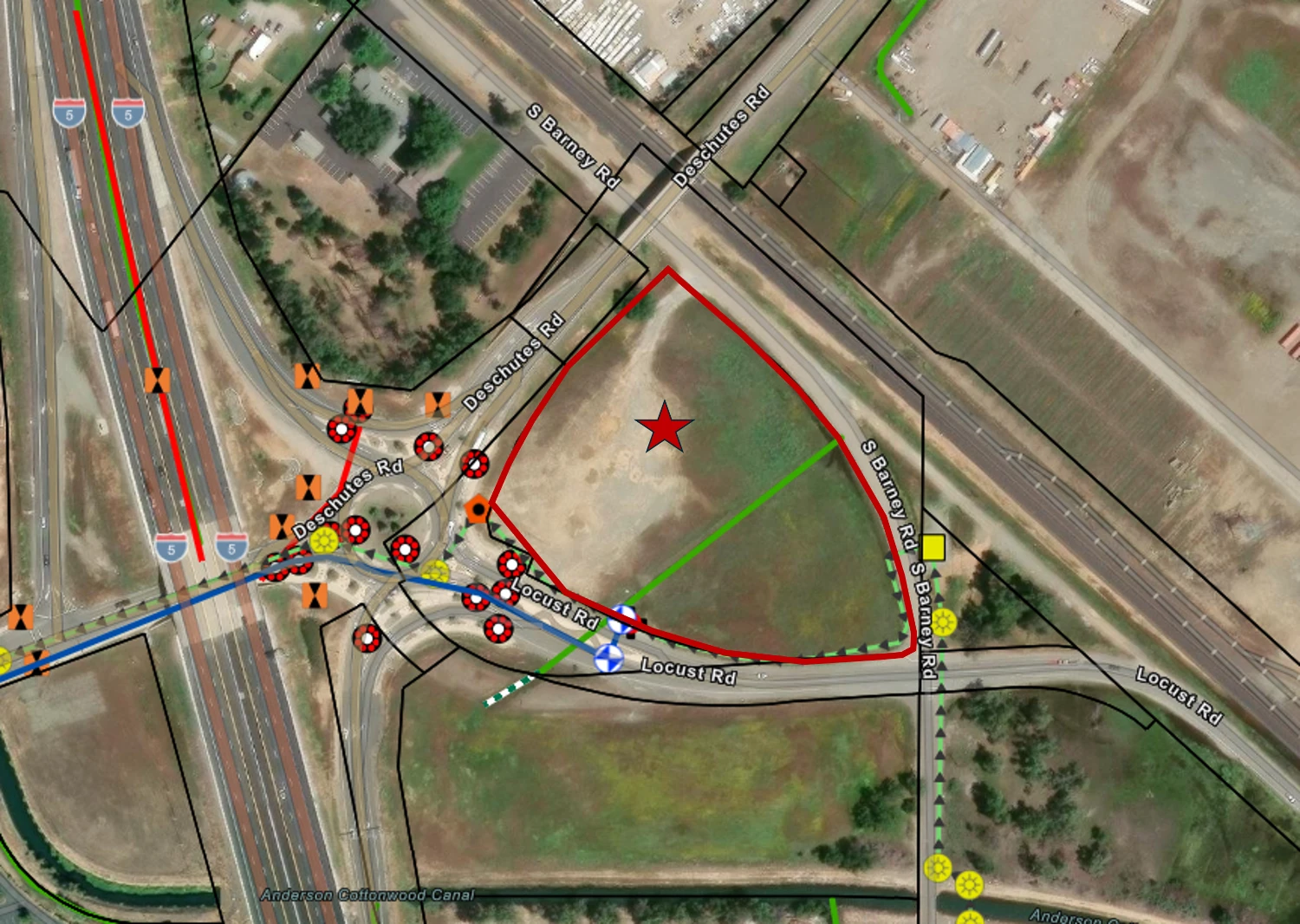I-5 Offramp at Deschutes Rd