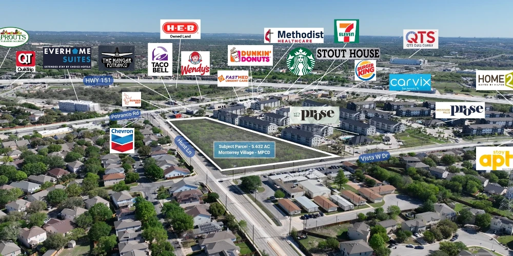 5.6 AC Corner Site | Hunt Ln & Vista West | Owner Financing & Build-to-Suit