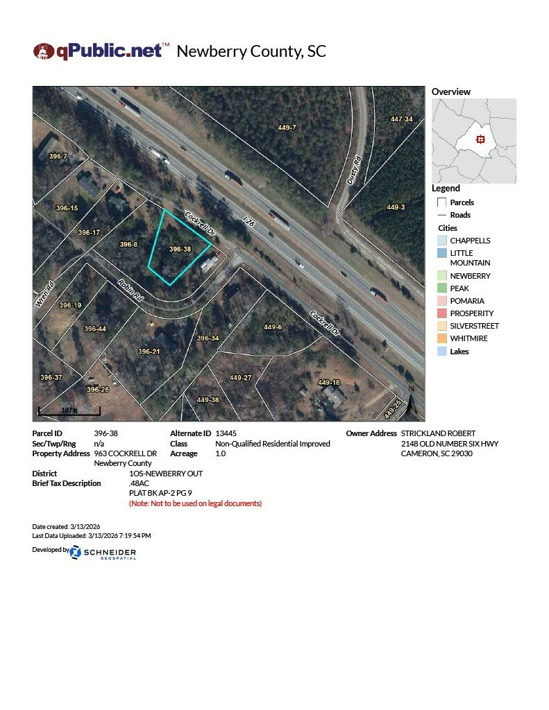 Half Acre Newberry Site Adjacent to Interstate I-26 Near Hwy 219 w/ Utilities | Possible Commercial Component