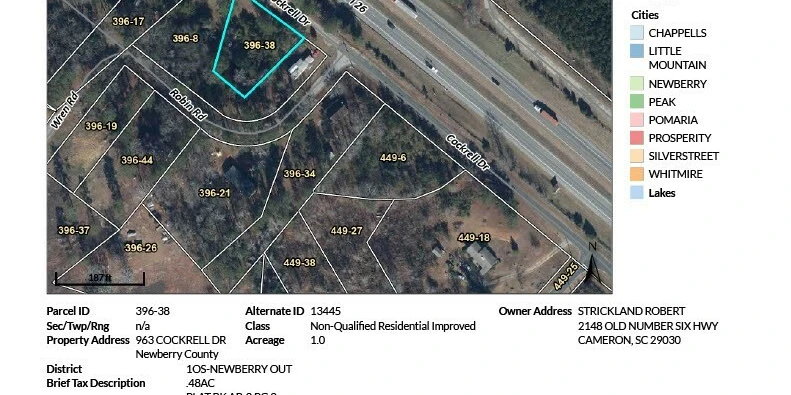 Half Acre Newberry Site Adjacent to Interstate I-26 Near Hwy 219 w/ Utilities | Possible Commercial Component