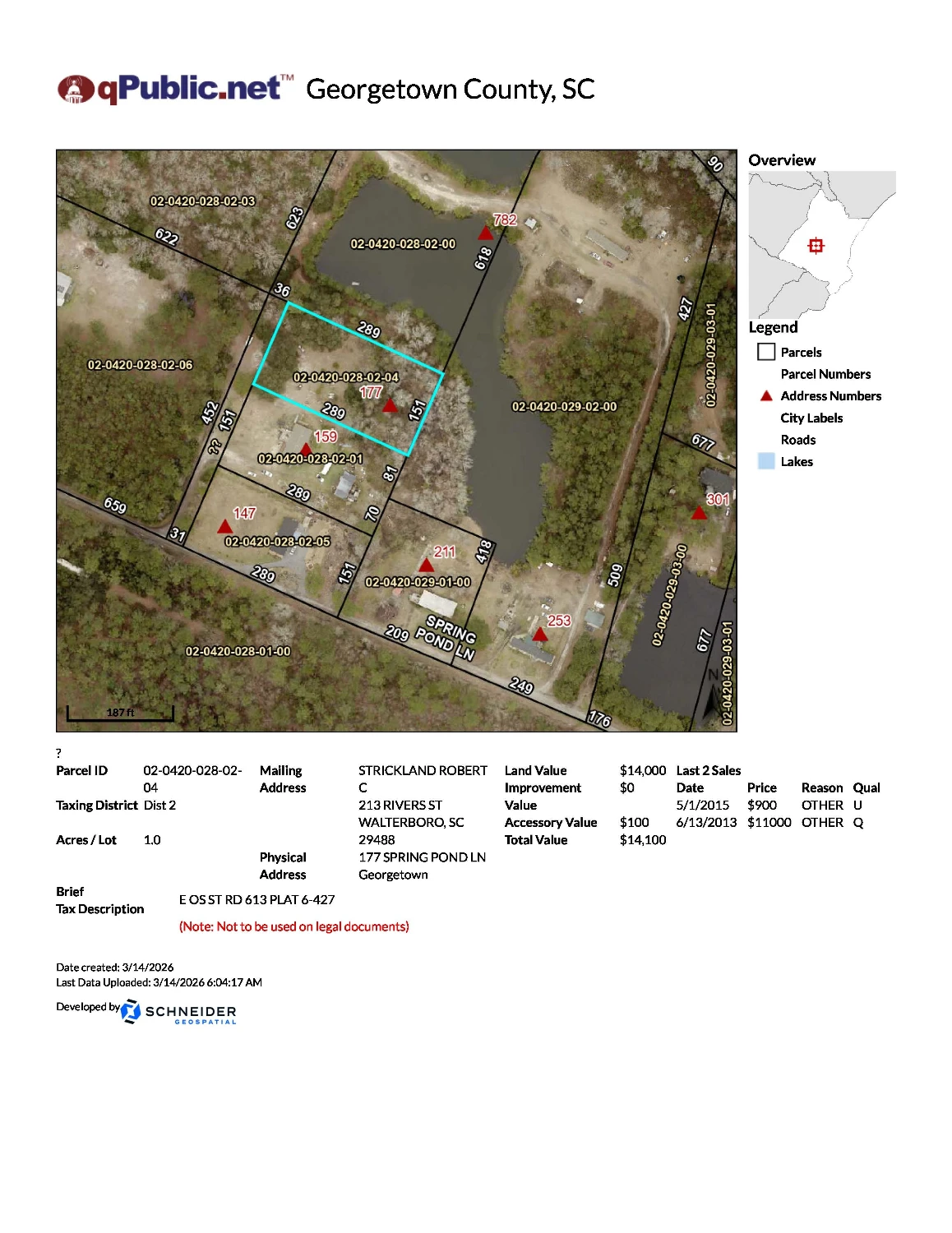 Georgetown - Coastal SC Area - One Acre On Lake - Maximize Rental Unit Infill - Near Grand Strand Area