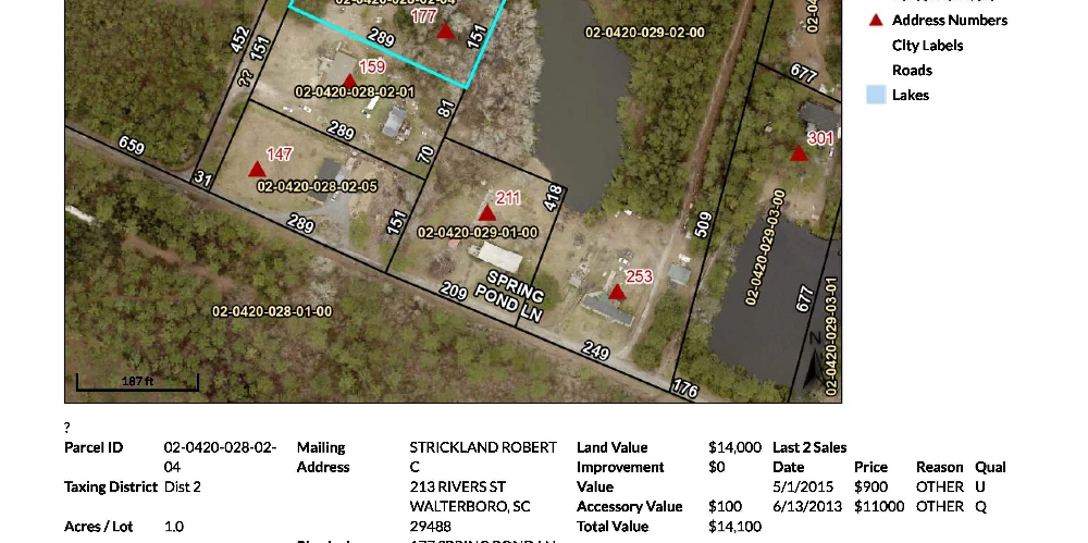 Georgetown - Coastal SC Area - One Acre On Lake - Maximize Rental Unit Infill - Near Grand Strand Area