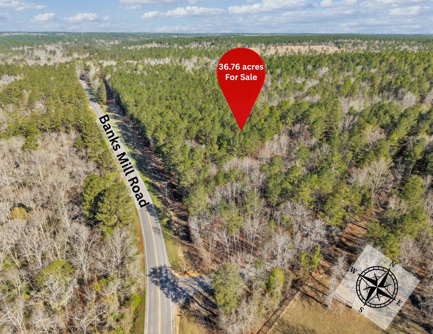 Banks Mill Rd SE (36.76 acres), Aiken, SC for sale