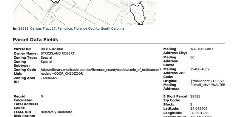 4.889 ACs Pamplico Region Florence County, SC Manufactured Housing Land/Home Site or Agriculture Worker Multifamily Site