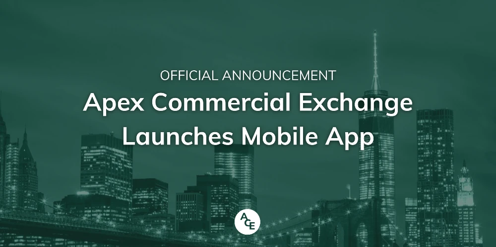 Apex Commercial Exchange Mobile App Launch - CRE Auctions, Bidding & Listings On-the-Go