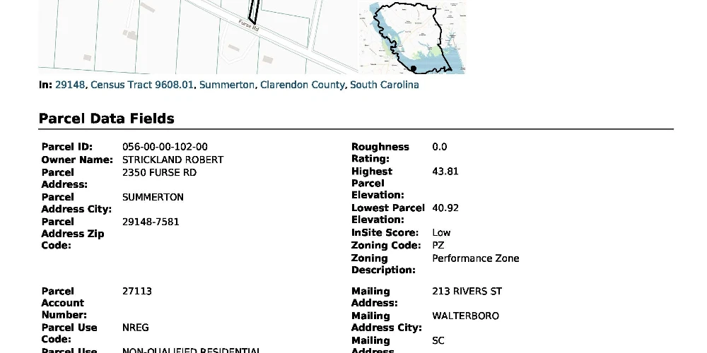 2.59 ACs MHP LAND HOME SALE CAPACITY OR WORKFORCE HOUSING MULTIFAMILY UTILIZATION , Clarendon County, SC 29148
