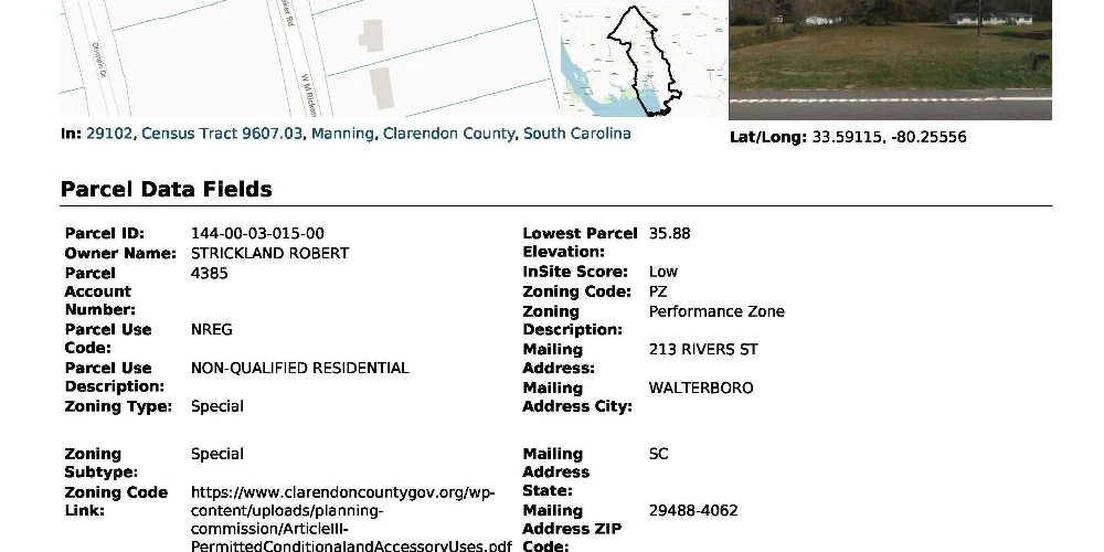 1.00 AC MHP LAND HOME SALE CAPACITY OR WORKFORCE HOUSING MULTIFAMILY UTILIZATION, Clarendon County, SC 29102