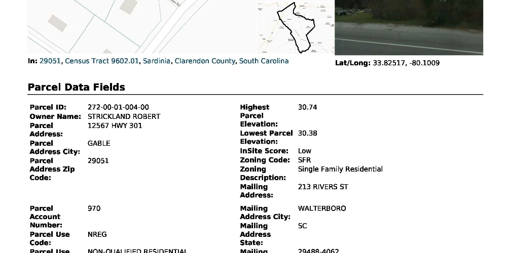 1/2 AC MHP LAND HOME SALE CAPACITY OR WORKFORCE HOUSING UTILIZATION, Clarendon County, SC 29051