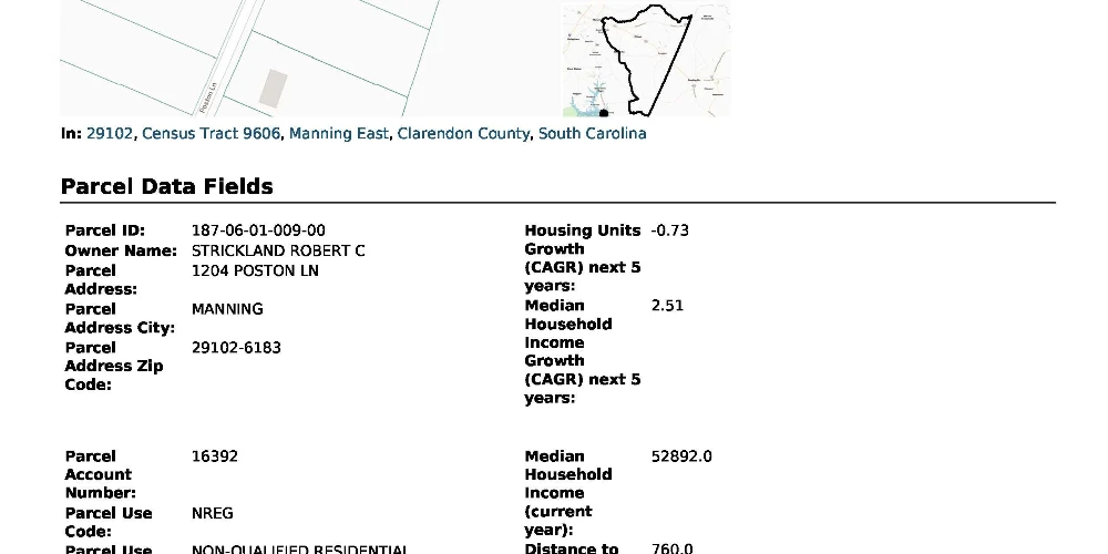 NEAR LAKE MARION MHP LAND HOME SALE CAPACITY OR WORKFORCE HOUSING UTILIZATION , Clarendon County, SC 29102