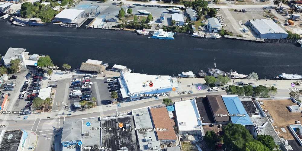 INCOME PRODUCING WATERFRONT RETAIL AND RESTAURANT IN TARPON SPRINGS HISTORIC SPONGE DOCKS 