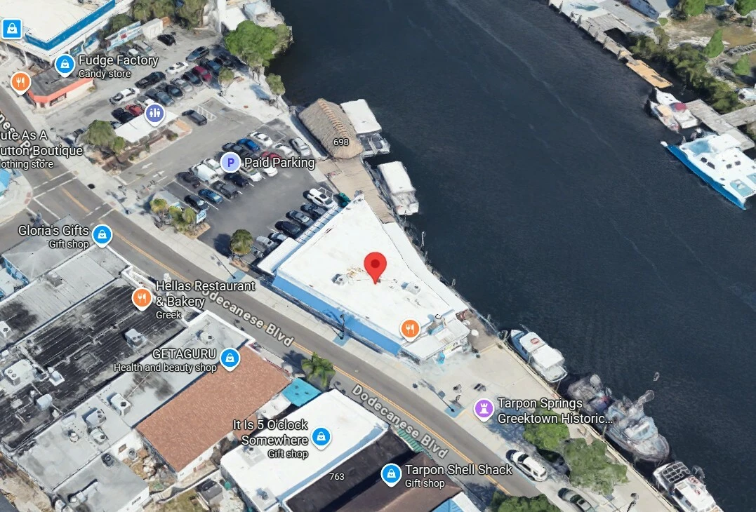 INCOME PRODUCING WATERFRONT RETAIL AND RESTAURANT IN TARPON SPRINGS HISTORIC SPONGE DOCKS 