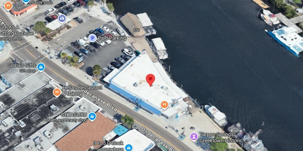INCOME PRODUCING WATERFRONT RETAIL AND RESTAURANT IN TARPON SPRINGS HISTORIC SPONGE DOCKS 