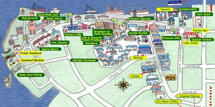 INCOME PRODUCING WATERFRONT RETAIL AND RESTAURANT IN TARPON SPRINGS HISTORIC SPONGE DOCKS 