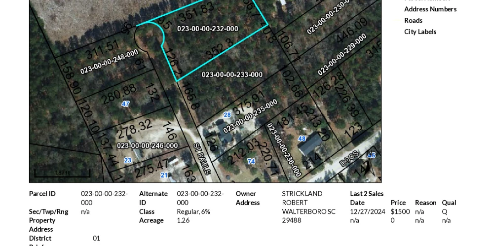 Strong Workforce Housing Site Opportunity Zone Bishopville, SC 1.26 Acres
