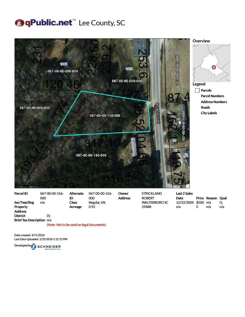 Stellar Workforce Housing Site Opportunity Zone Lynchburg, SC Footprint