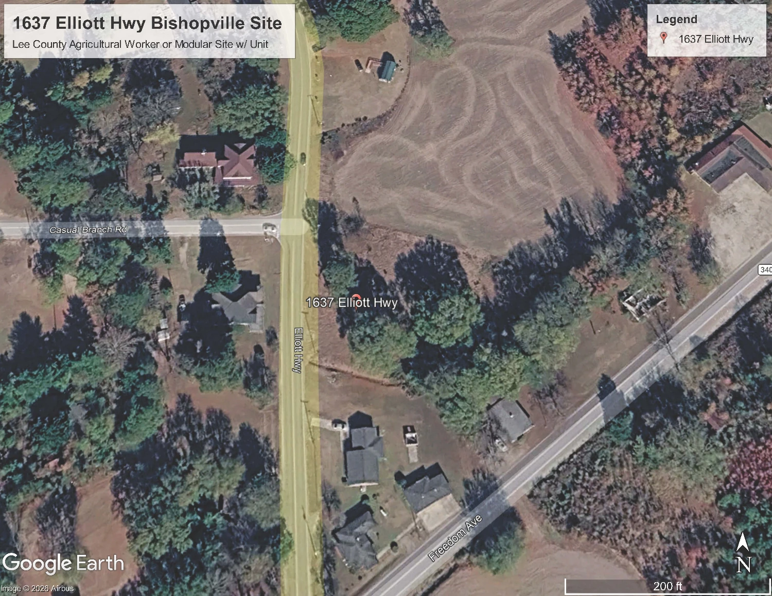 Workforce, Modular, AG Worker Housing Site Well Situated To Maximize 1 Acre Lee County
