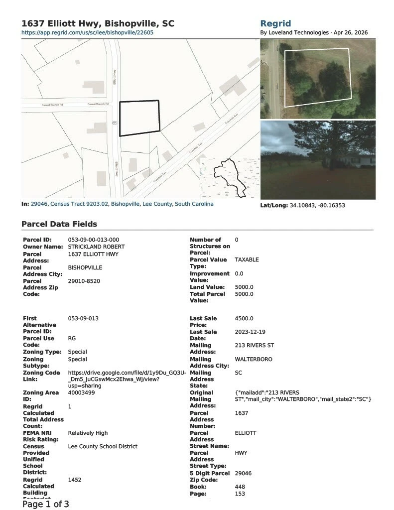 Workforce, Modular, AG Worker Housing Site Well Situated To Maximize 1 Acre Lee County