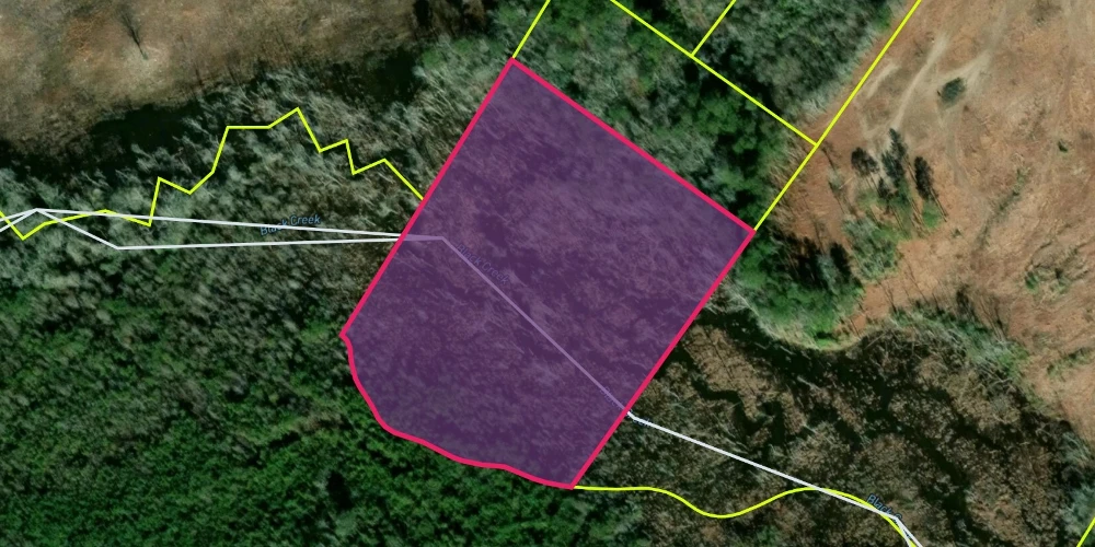 Five Acre Recreational Footprint With Black Creek running through it, with possible fishing and/or camping.