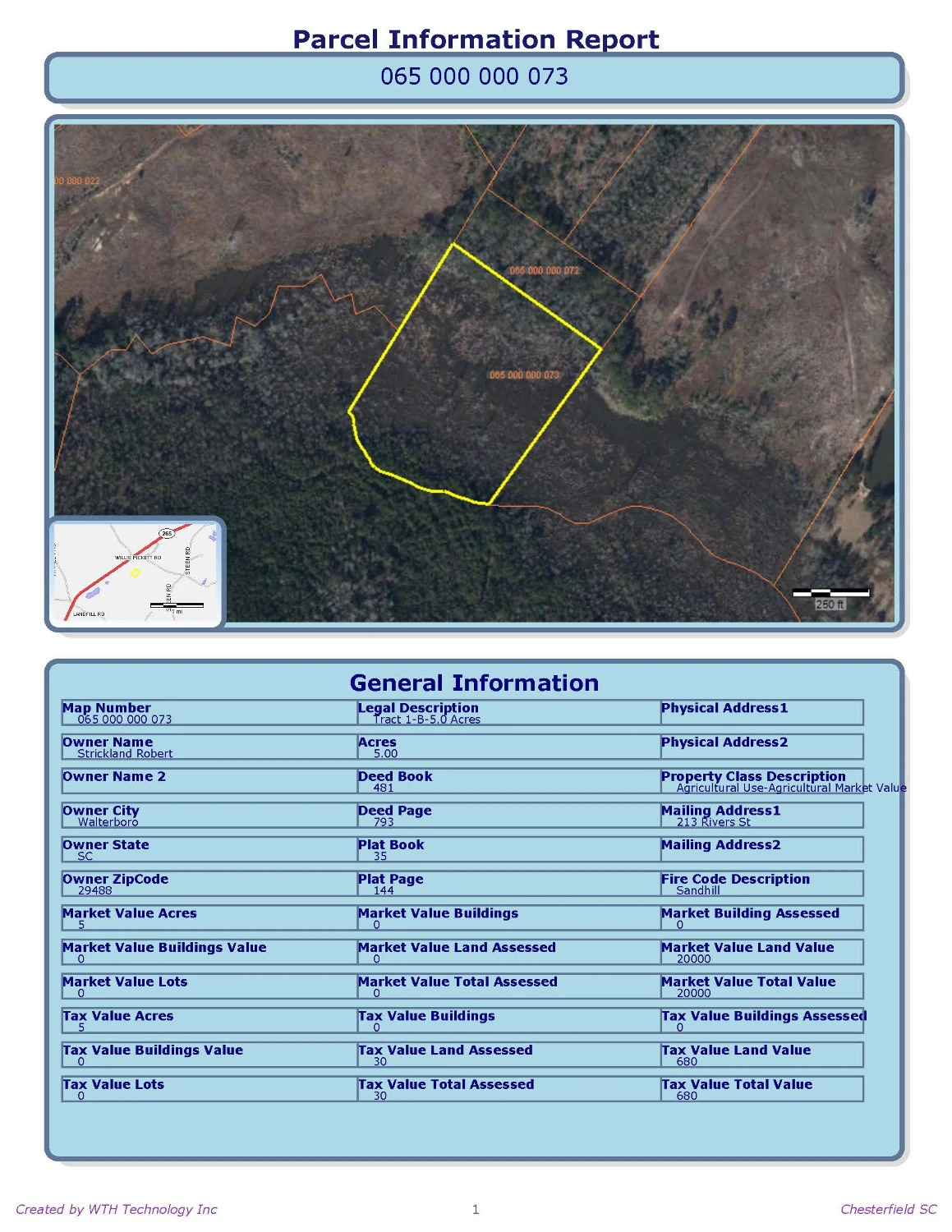 Five Acre Recreational Footprint With Black Creek running through it, with possible fishing and/or camping.