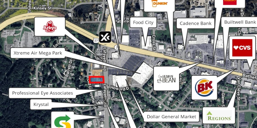 0.69 Acres Along Lafayette Rd by Battlefield Parkway in Fort Oglethorpe