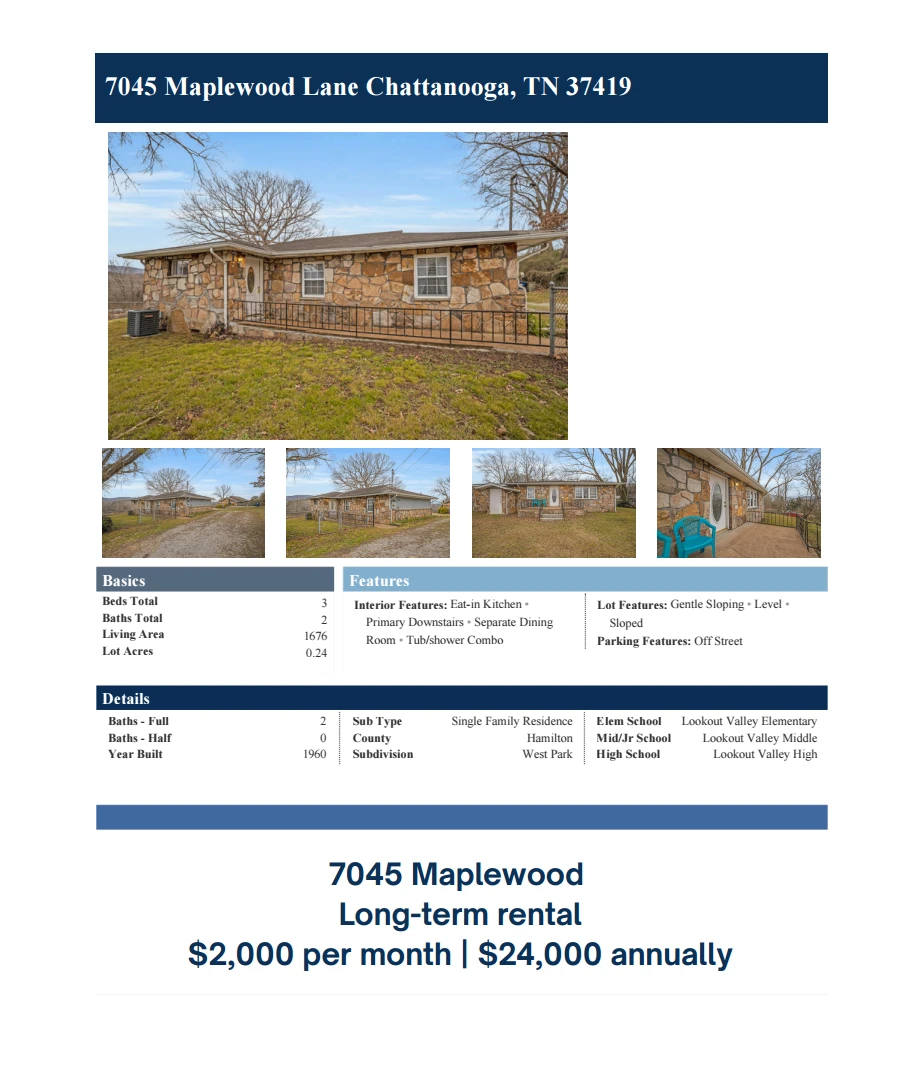 4 Properties: 1682 and 1686 S Watkins St and 7041 and 7045 Maplewood Ln