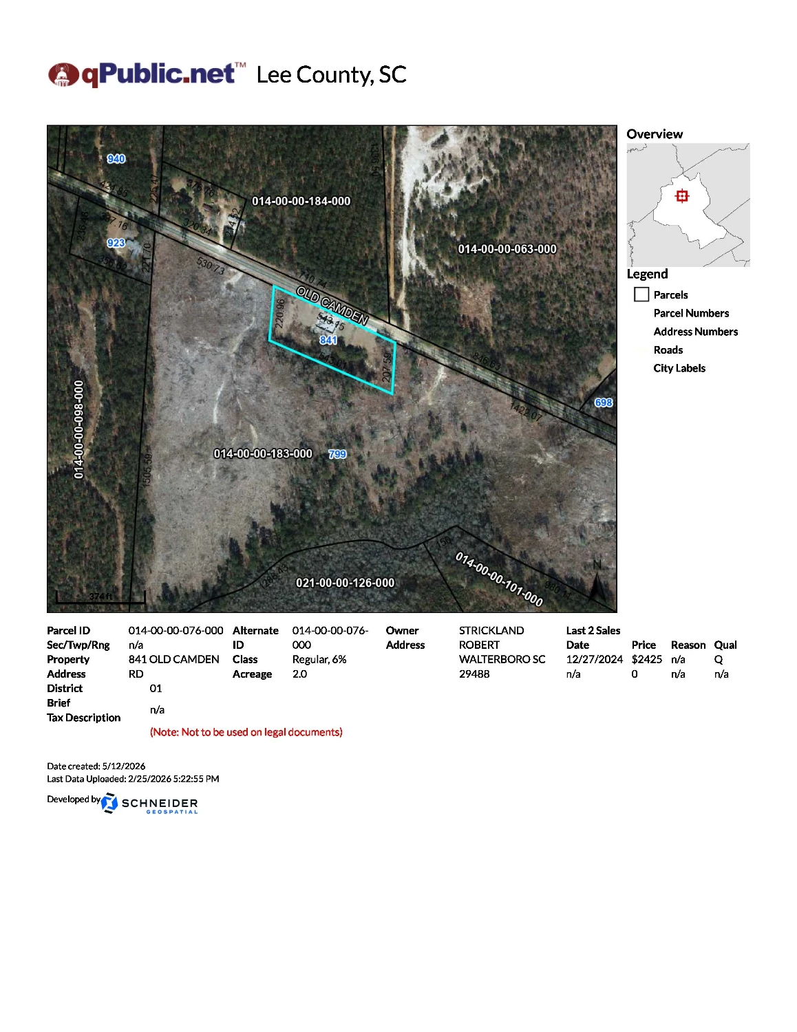 Strong Workforce Housing Site or Keep Current Building | Opportunity Zone Bishopville, SC  2.523 Acres