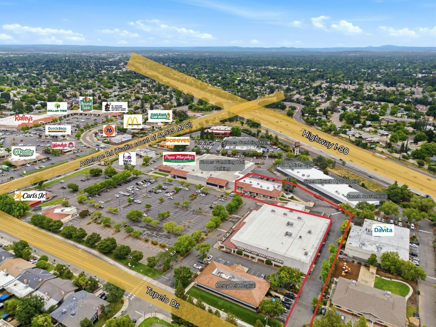 Value Add Strip Center with Cell Tower