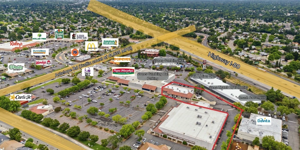Value Add Strip Center with Cell Tower