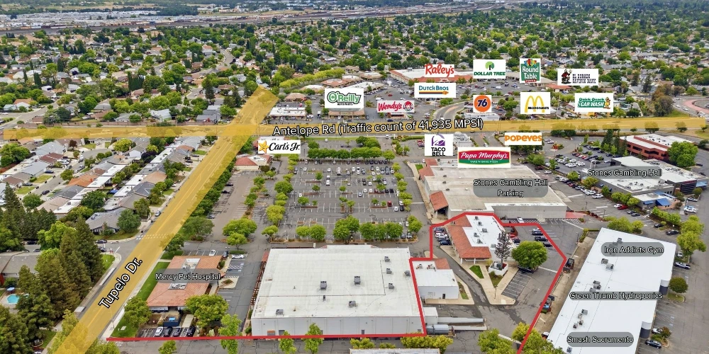 Value Add Strip Center with Cell Tower