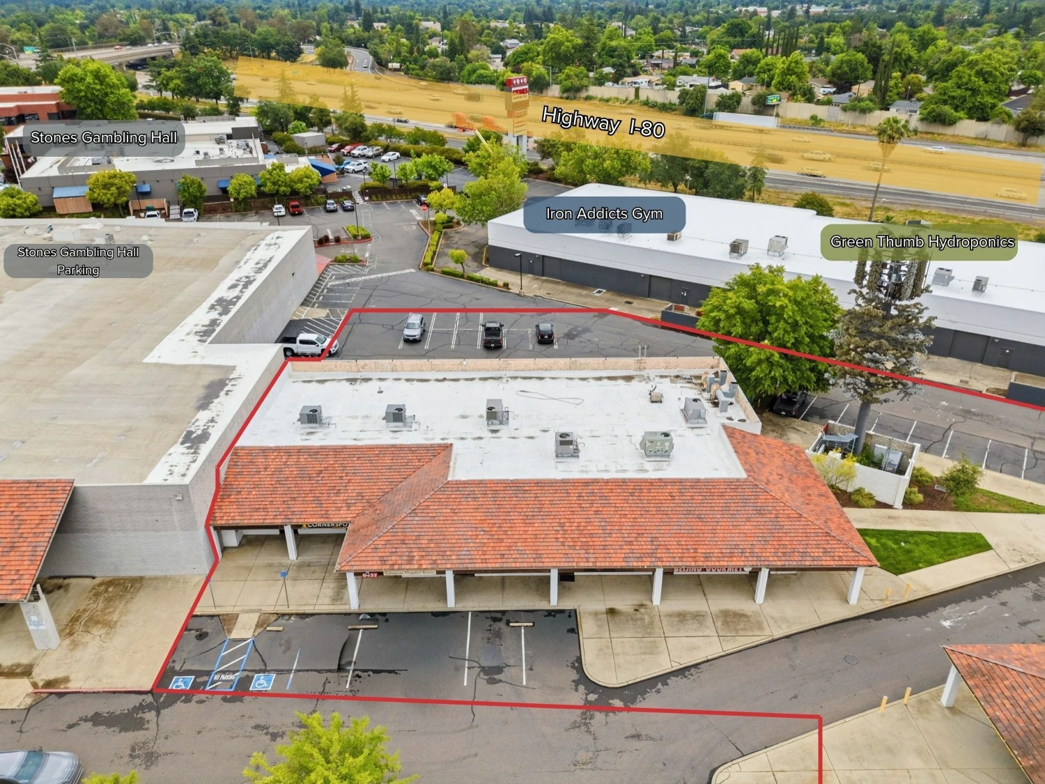 Value Add Strip Center with Cell Tower