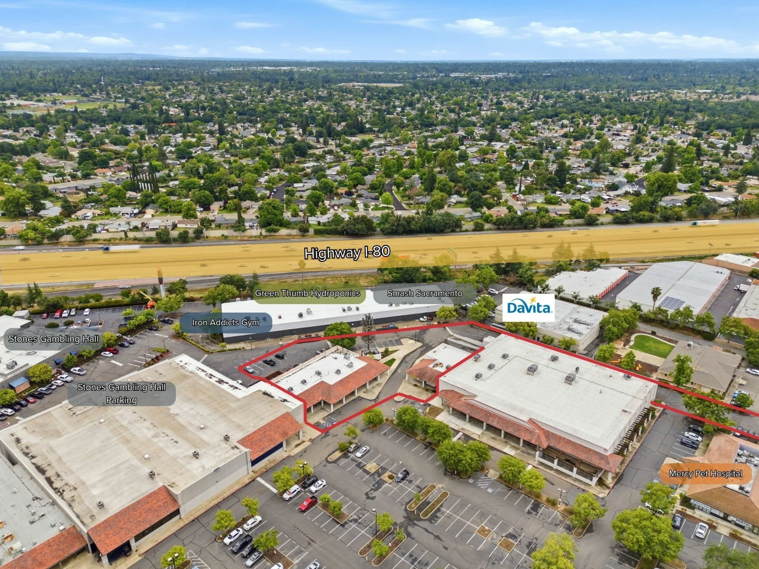 Value Add Strip Center with Cell Tower