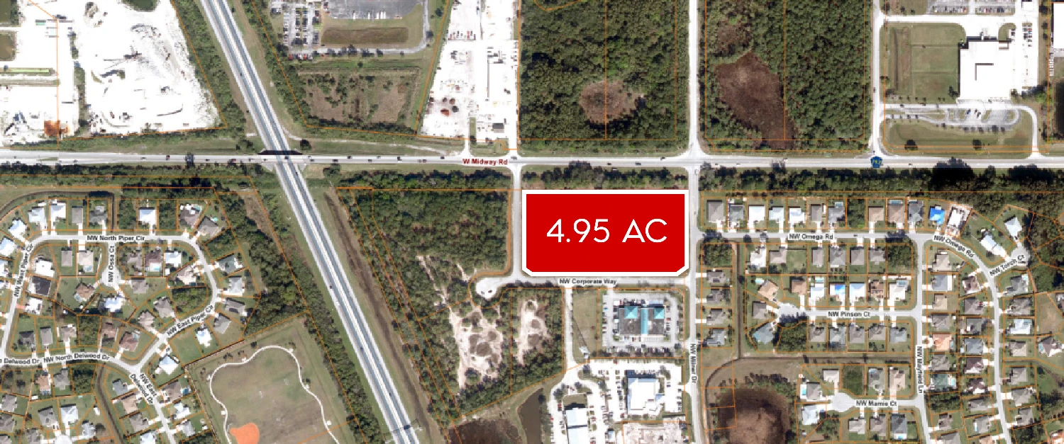 Prime 5 Acre Commercial site on Midway Rd