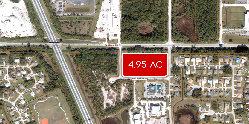 Prime 5 Acre Commercial site on Midway Rd