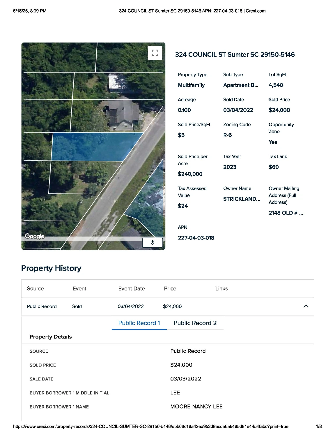 Sumter Acceleration Infill Site Apartments - Multifamily - Opportunity Zone