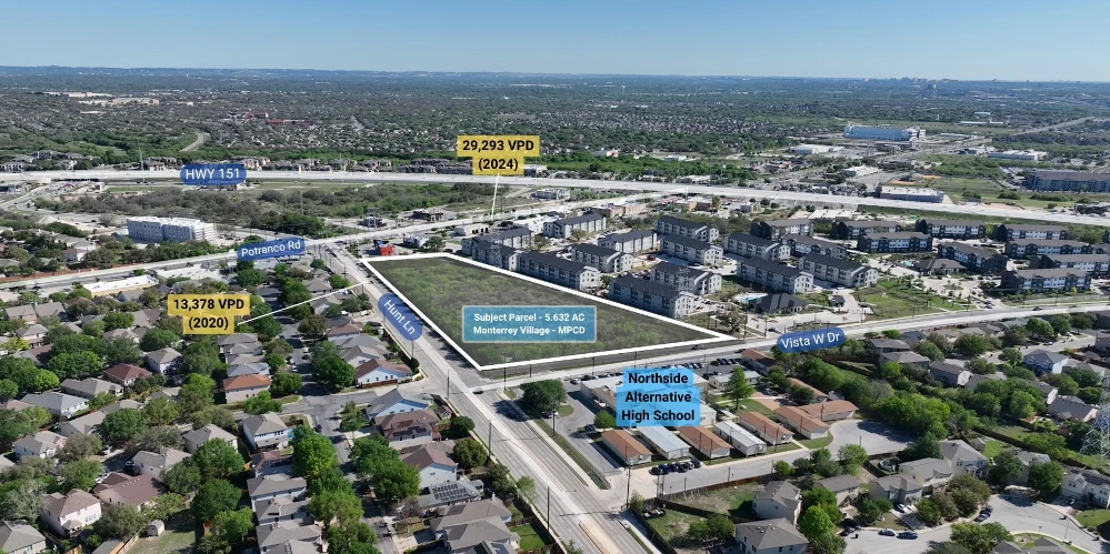 5.6 AC Corner Site | Hunt Ln & Vista West | Owner Financing & Build-to-Suit