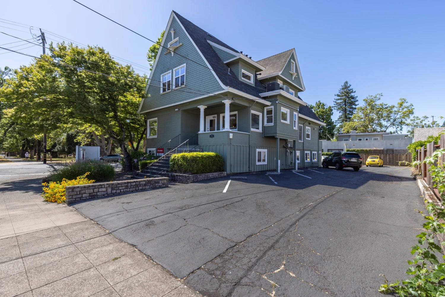 High-Visibility Corner Three-Story Victorian Office 