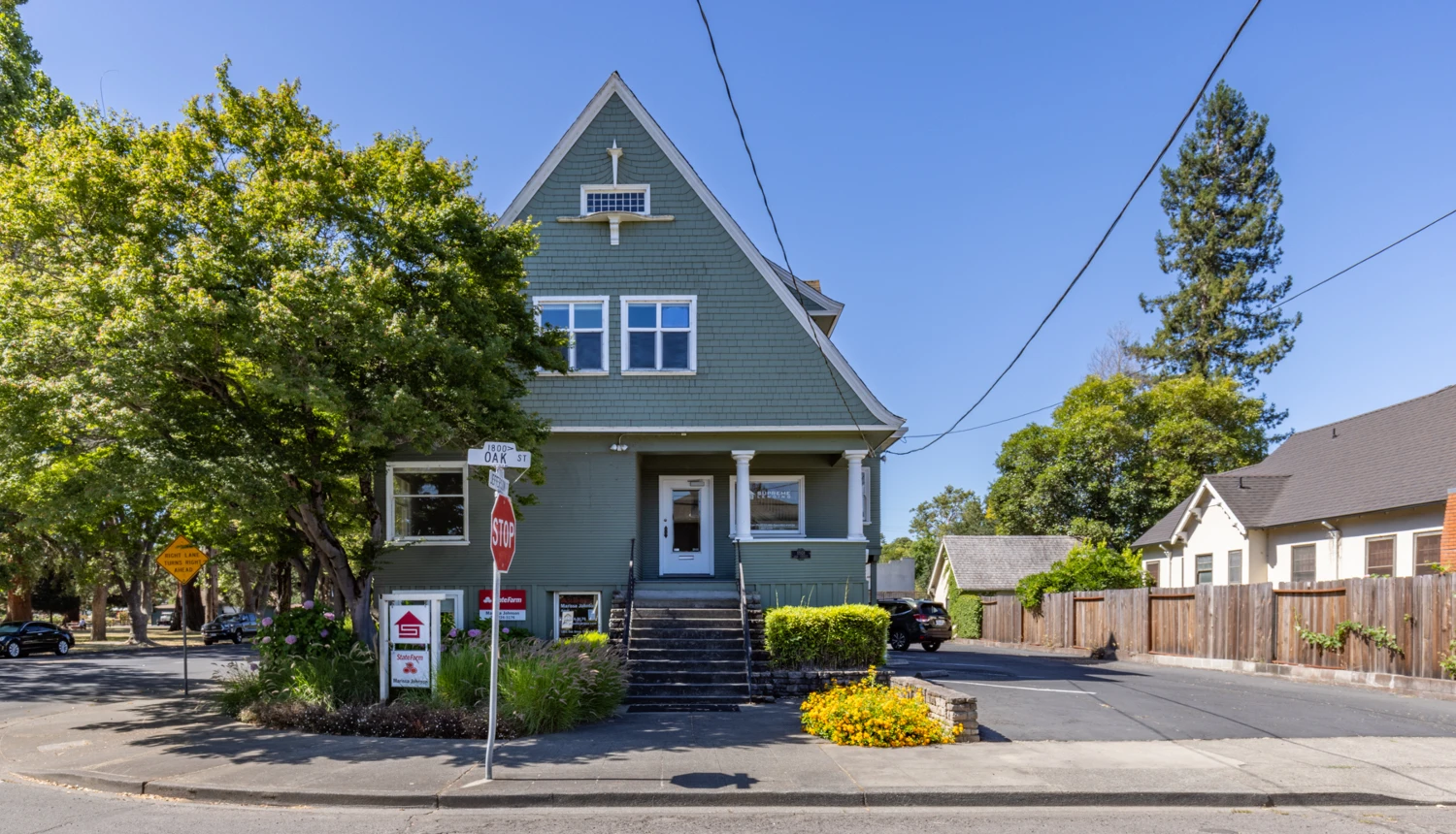 High-Visibility Corner Three-Story Victorian Office 