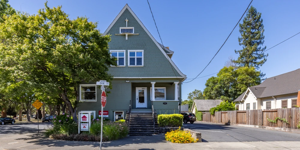 High-Visibility Corner Three-Story Victorian Office 