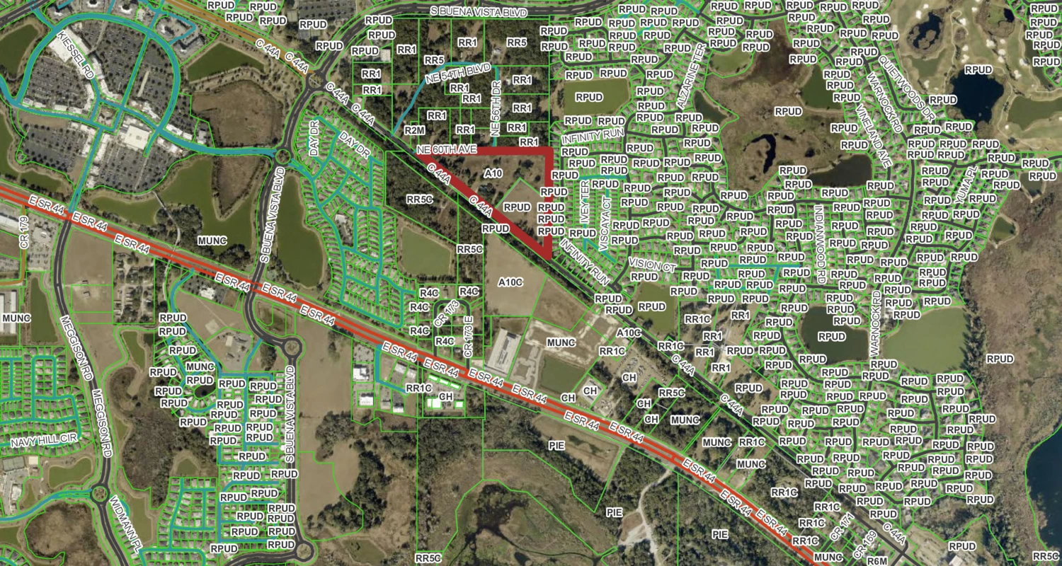 16 Acres boarders The Villages