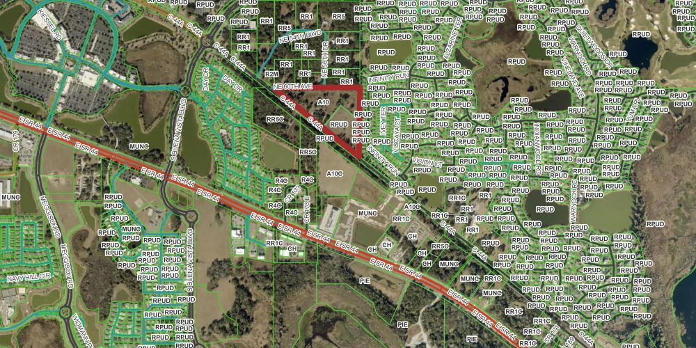 16 Acres boarders The Villages