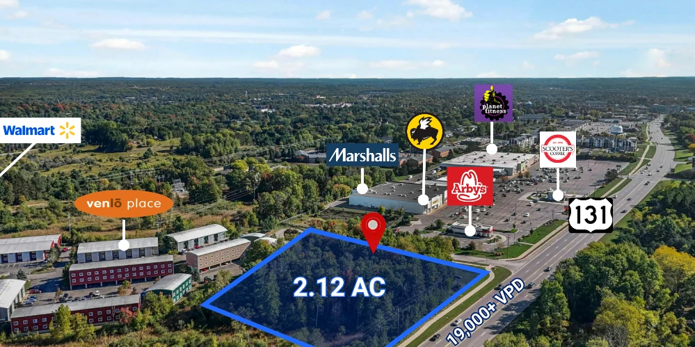 2.12 AC Corner Parcel Development Opportunity in Big Rapids, MI