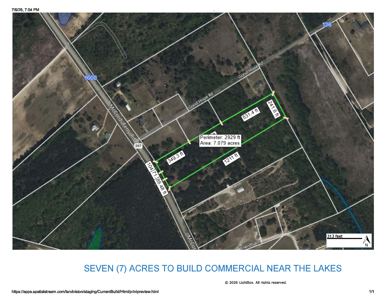 McCord's Ferry Road Tract Near Lakes & Recreation - Close to Santee and Interstate I-95 w/ Possible Casino to Come