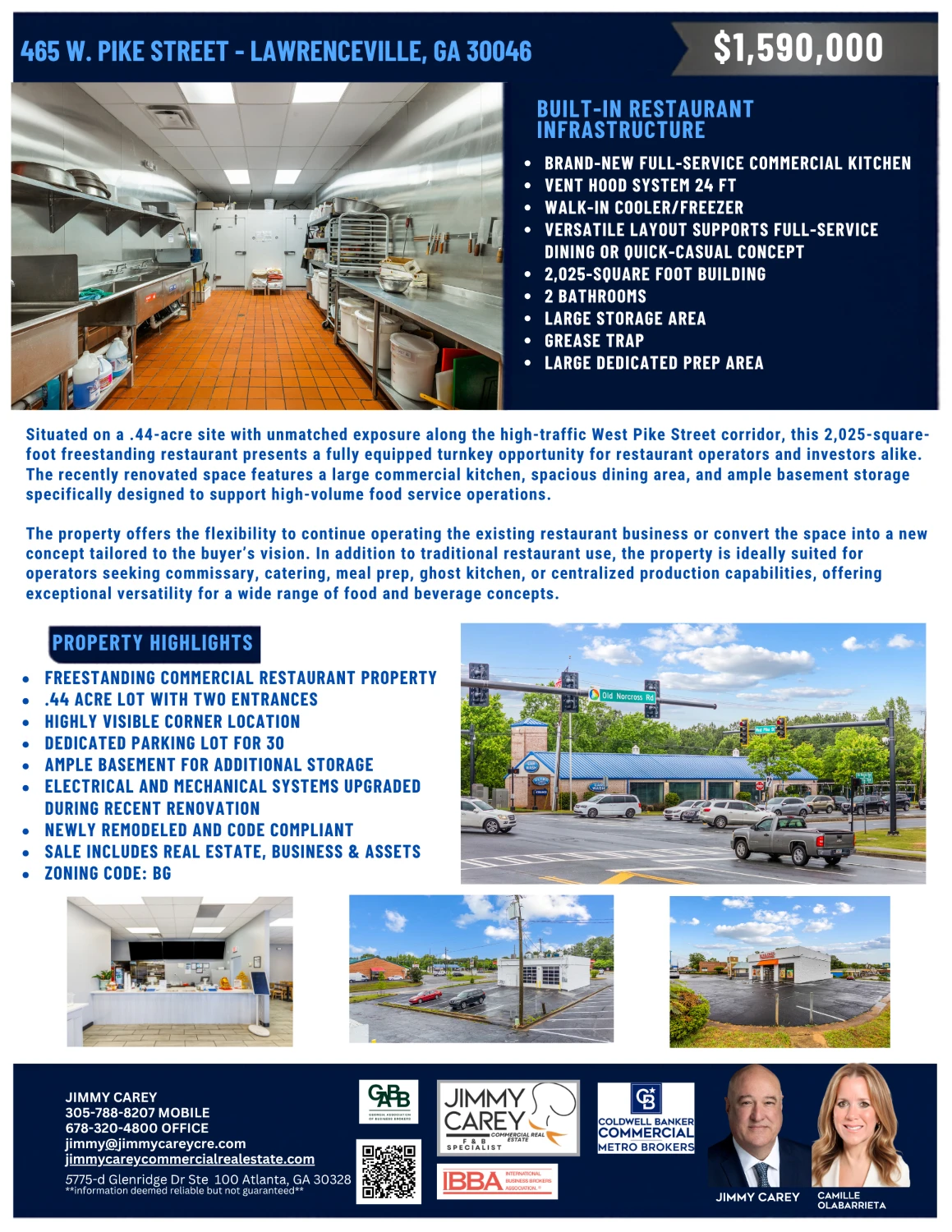 Freestanding Restaurant Property for Sale | Lawrenceville, GA
