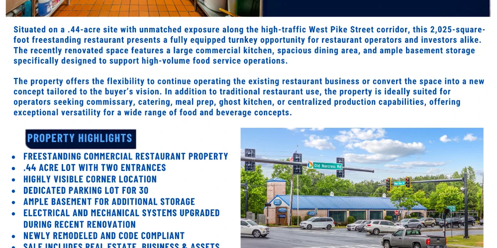 Freestanding Restaurant Property for Sale | Lawrenceville, GA